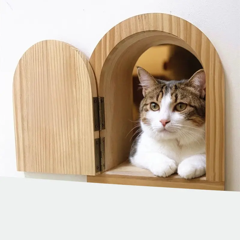 

Solid wood, silent, free, out door, wooden, bedroom, cat nest