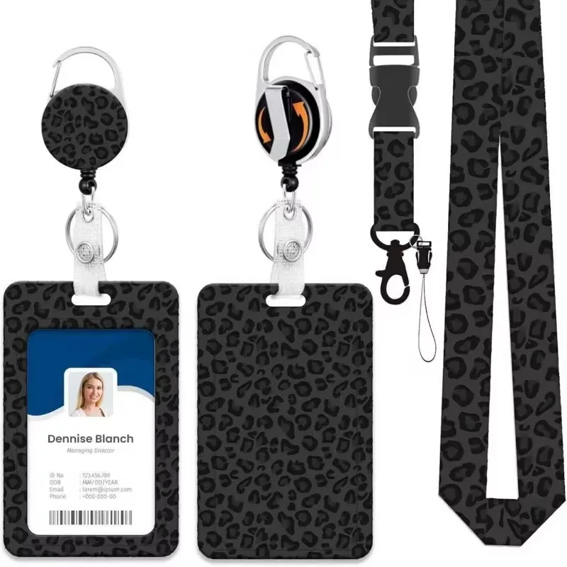 Leopard Print Retractable Badge Lanyard product image