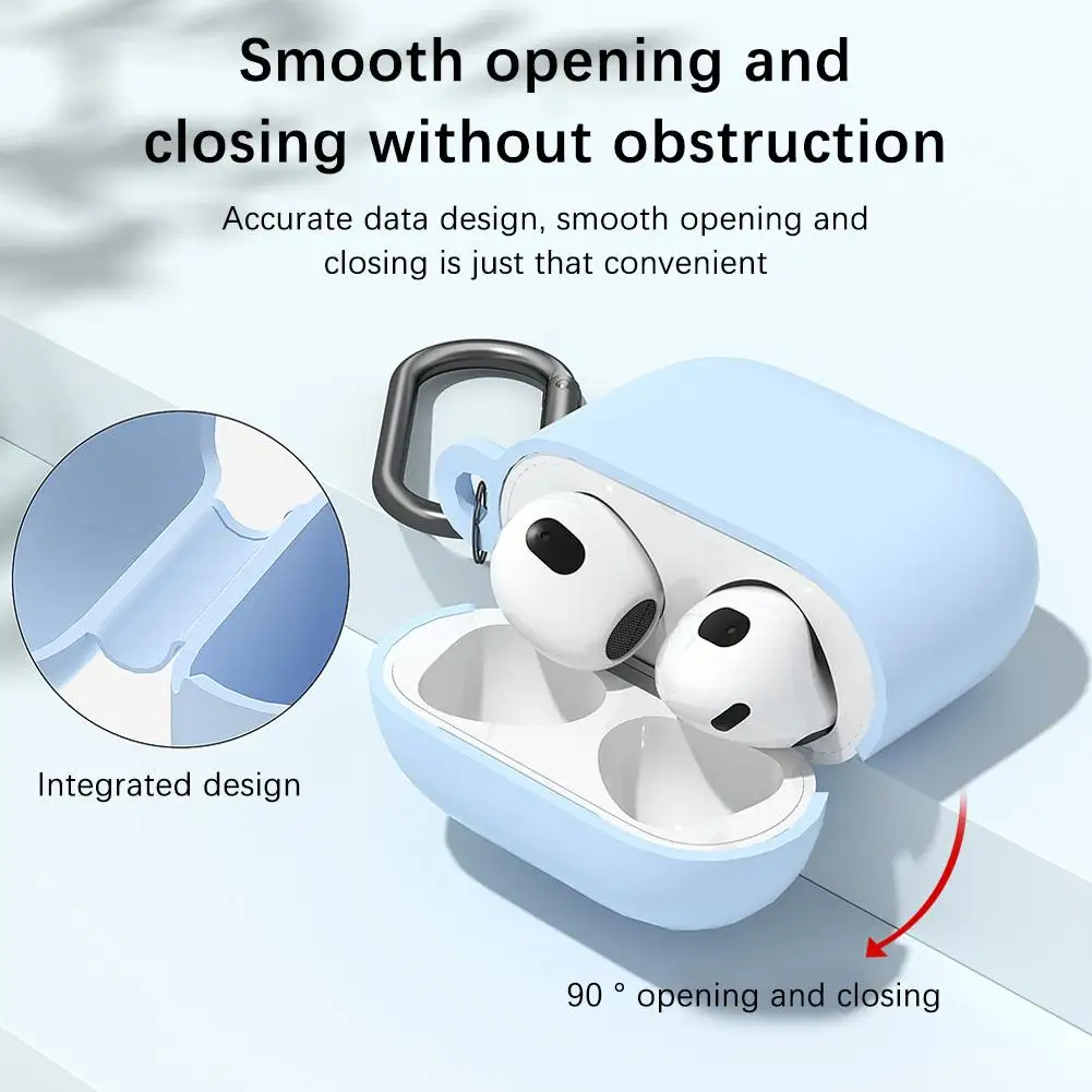 Funda protectora para auriculares Airpods 4, carcasa de silicona suave, Color sólido, Bluetooth