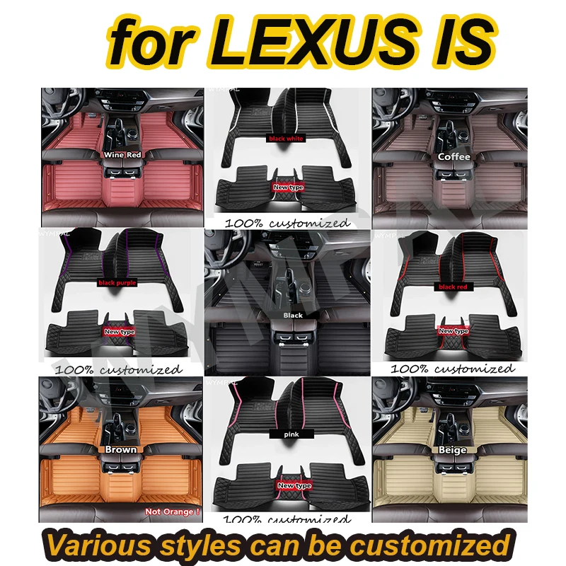 

Роскошные автомобильные коврики для LEXUS IS серии 200 300 300C 250 250C 2008 2009 2010 2011 2012 Пользовательские автомобильные подушечки для ног автомобильный ковер