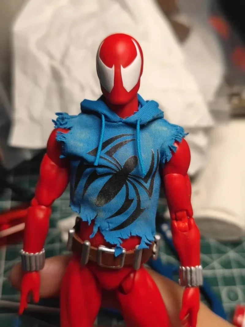 Scarlet Spider Mafex 186 Ben Reily Action Figure Ct Toys Comic Ver. مجموعة سبايدر مان أنيمي كو نموذج لجسم لعبة هدية #5