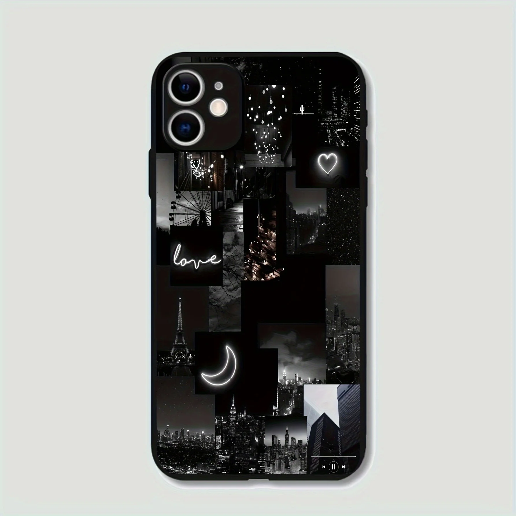 يقدم حافظة سوداء بلوري حماية كاملة ضد القطرات، متوافقة مع iPhone 17 16 15 14 13 12 11Pro Max Plus #1