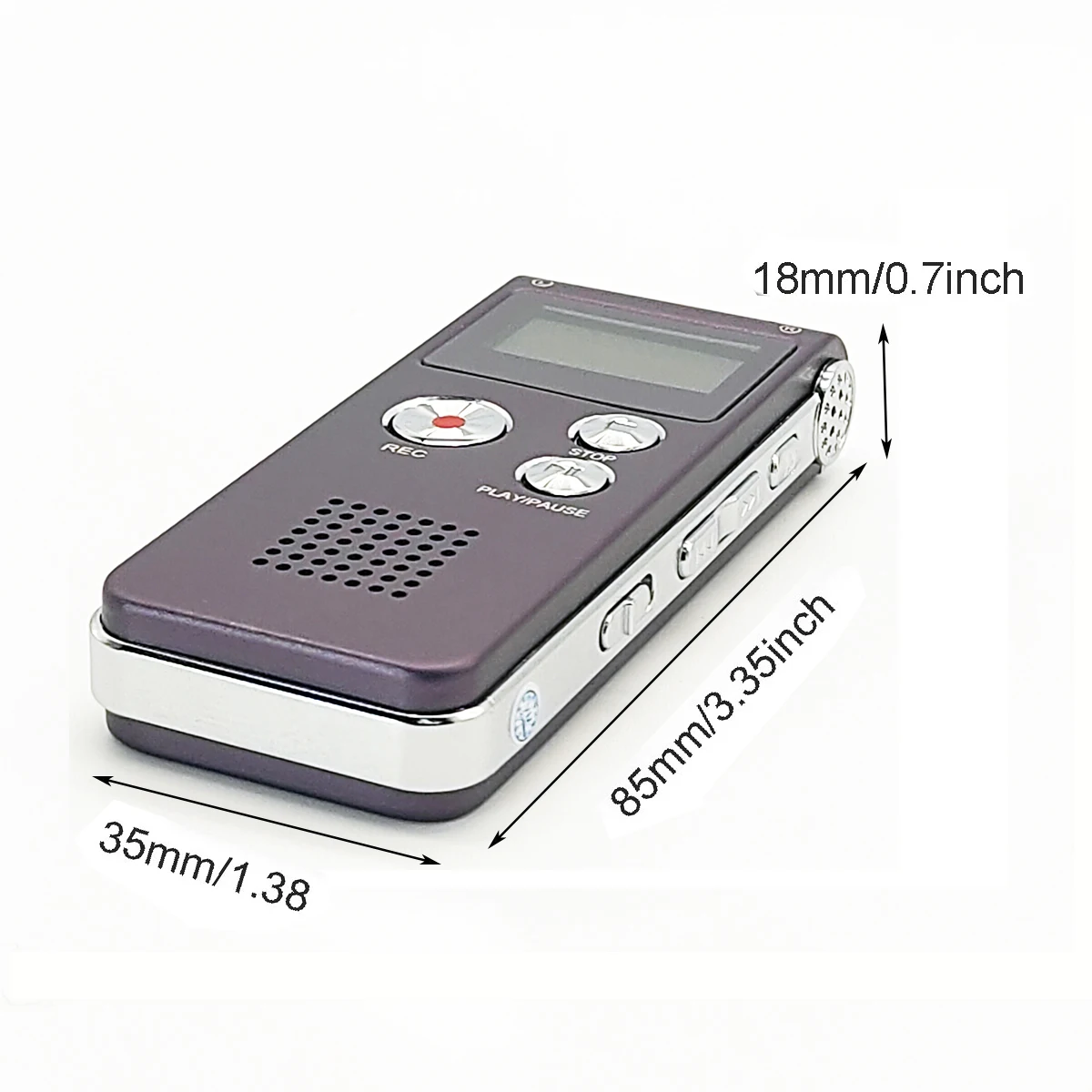 Multifunctional Rechargeable 8GB 650HR Digital Audio Voice Recorder Dictaphone MP3 Player