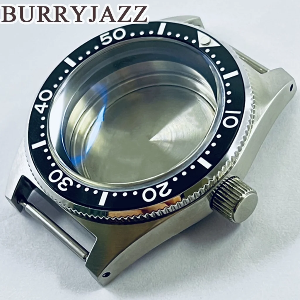 Burryjazz 40มม. NH38 NH34 NH36 NH35 NH70 NH72เคสนาฬิกา200ม. แท่งสแตนเลสสตีลกระจกแซฟไฟร์กันน้ำ