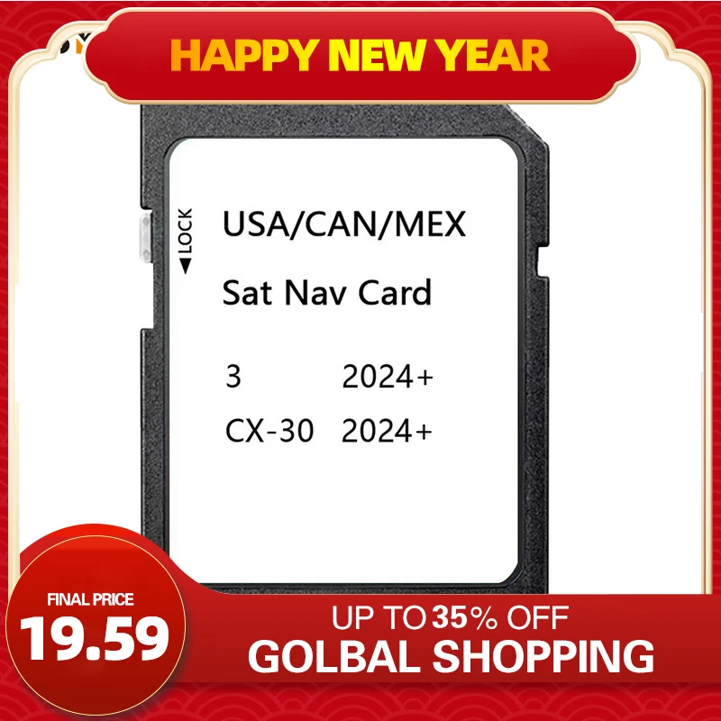 

GPS Accessories for Mazda 3/CX-30 2024 Vehicle Upgrade Navigation Media USA Canada Mexico Map SD Card 16GB Sat Nav North America