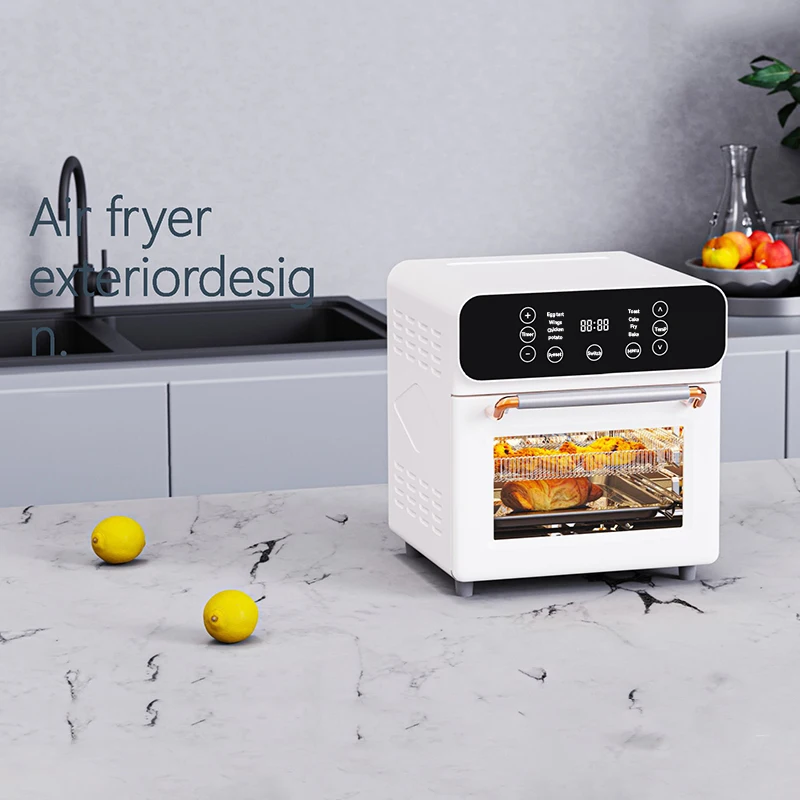 مقلاة هوائية كهربائية بقدرة 1360 وات، سعة كبيرة، سلة مزدوجة، حماية من الحرارة الزائدة للمطبخ