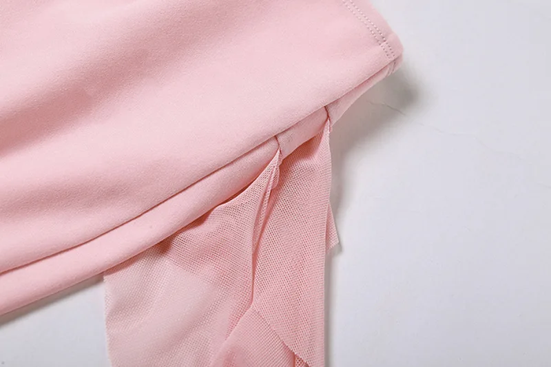 Cute Pink 2025 Summer New Women's Clothing Sexy One-word Collar Fungus Edge T-shirt Slim-fit Hip Skirt Set