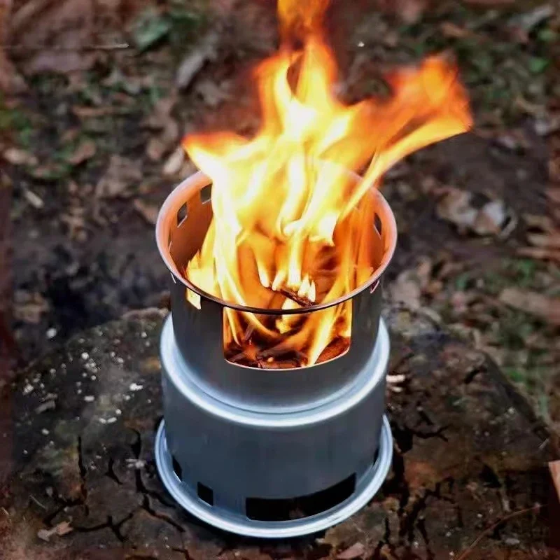 Outdoor Portable Camping Wood Stove Mini Burner Bonfire Folding Camping Heater Picnic Estufa Exterior De Jardin Furniture