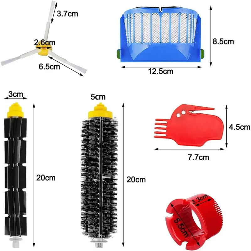 A05G-Essential Replacement Bristle Brush Side Brush Accessories Designed For Irobot Roomba Vacuum Cleaner 600 And 500 Series