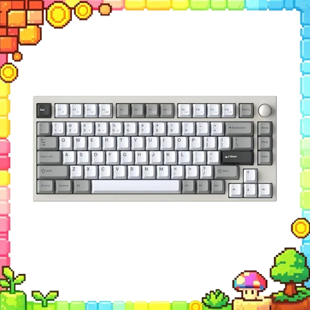 SKN Qingniao75 Mechanical Keyboard 81 Keys Wireless Bluetooth USB Tri Mode Aluminum Gasket Hot Swap RGB Backlit Gaming Keyboard
