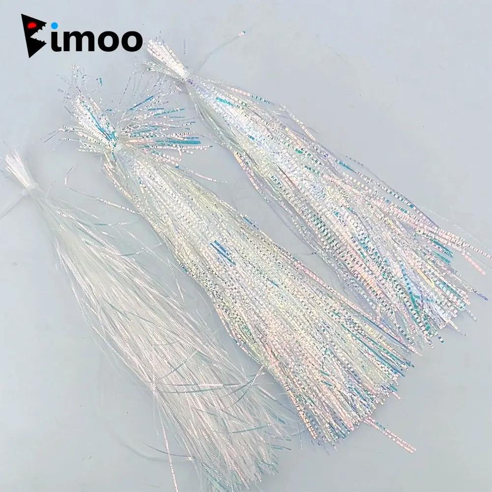 Lateral Scale Flashabou Stränge Fliegenbindematerial Gewellter Flash Gliss Bucktail Spinnerbait Köderfisch Streamer Angelköder
