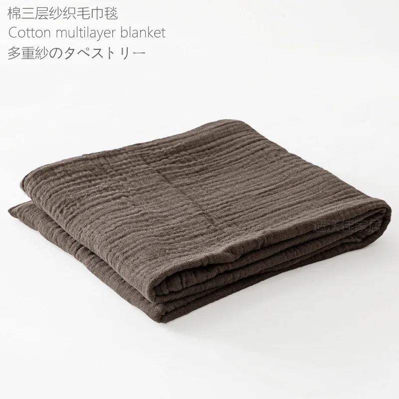 Japanese Blanket Summer Washed Cotton Gauze Throw Blanket Double Bed Coverlet Towelling Thin Cool Quilt Air Conditioning Blanket