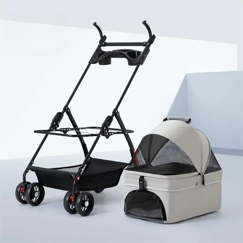 New Style Portable Foldable Miniature Cat And Dog Pet Stroller Customizable Trolley or Carriers