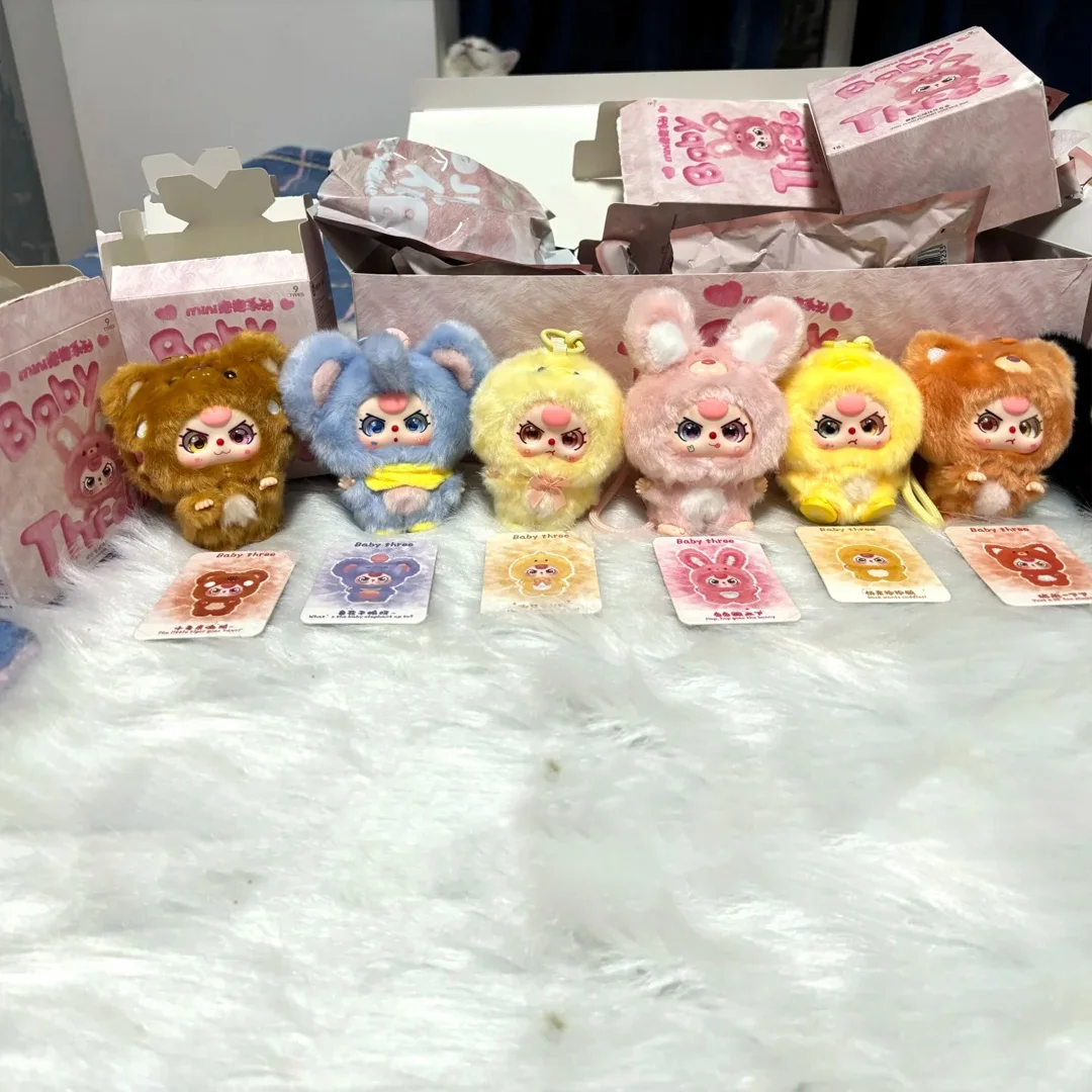 Baby Three Mini Hug Vinyl Blind Box Rabbit Toys Mini Baby Three Mystery Box Stuffed Dolls Vinyl Model Cute Pendant Trendy Play