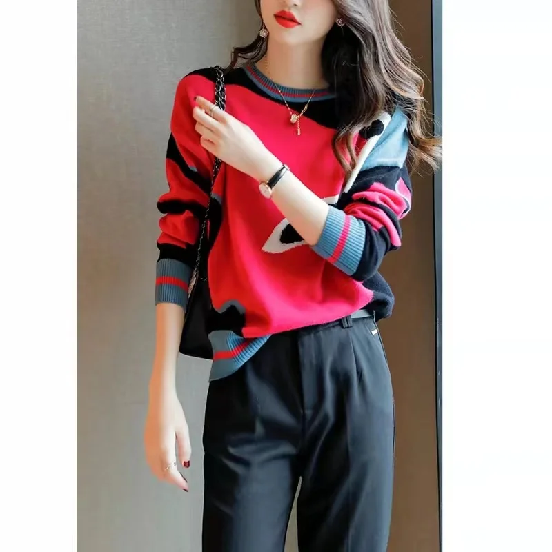 

Женский свитер Camere с вышивкой, фирменный базовый слой, топ Quali Crt Commute Sle Thiened Long Sve