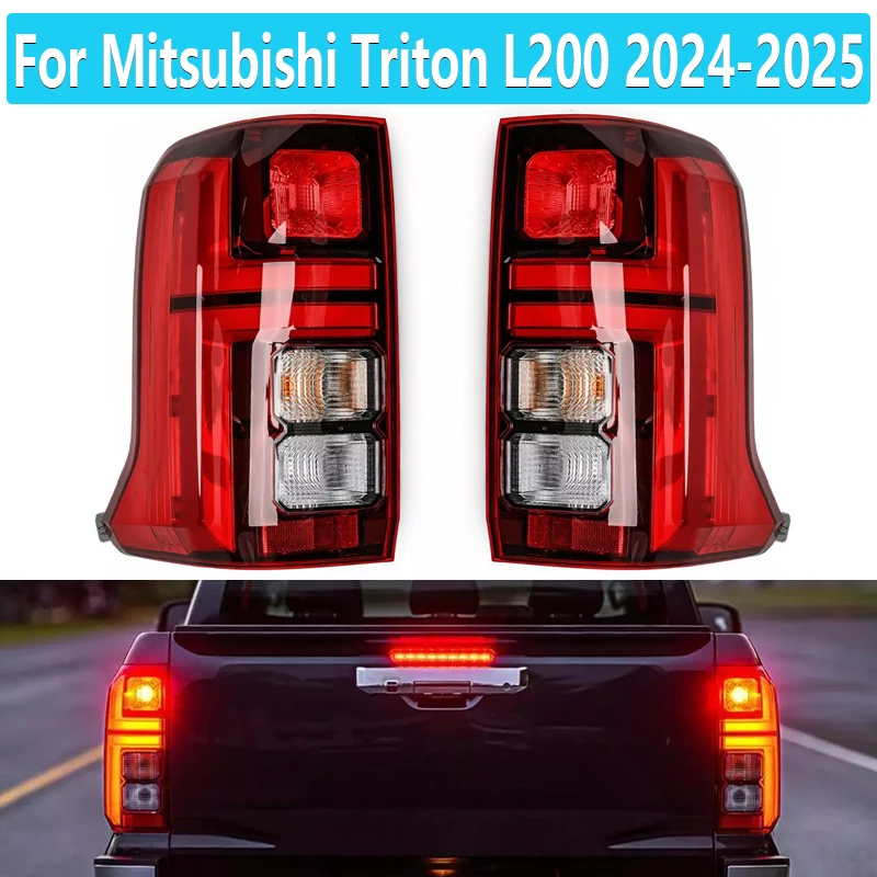 

Светодиодные задние фонари для Mitsubishi Triton L200 2024-2025, автомобильные аксессуары, дневные фотовспышки, 26555A000P 26550A000P