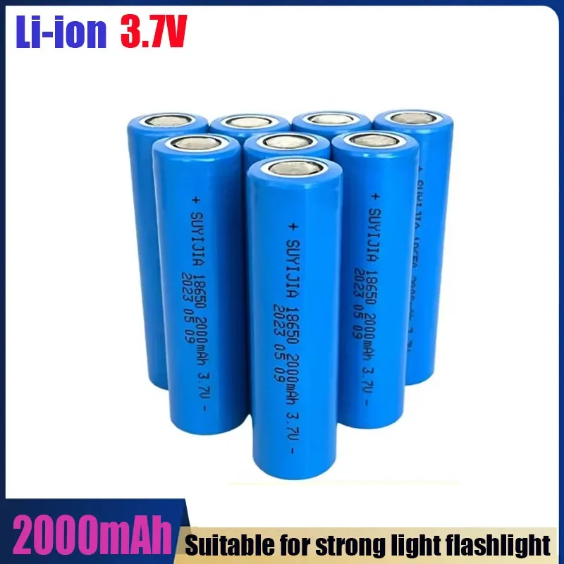 18650 batteria ricaricabile agli ioni di litio da 2000mAh 3.7V per telefono cellulare con torcia luminosa/attrezzatura medica muslimate 18650