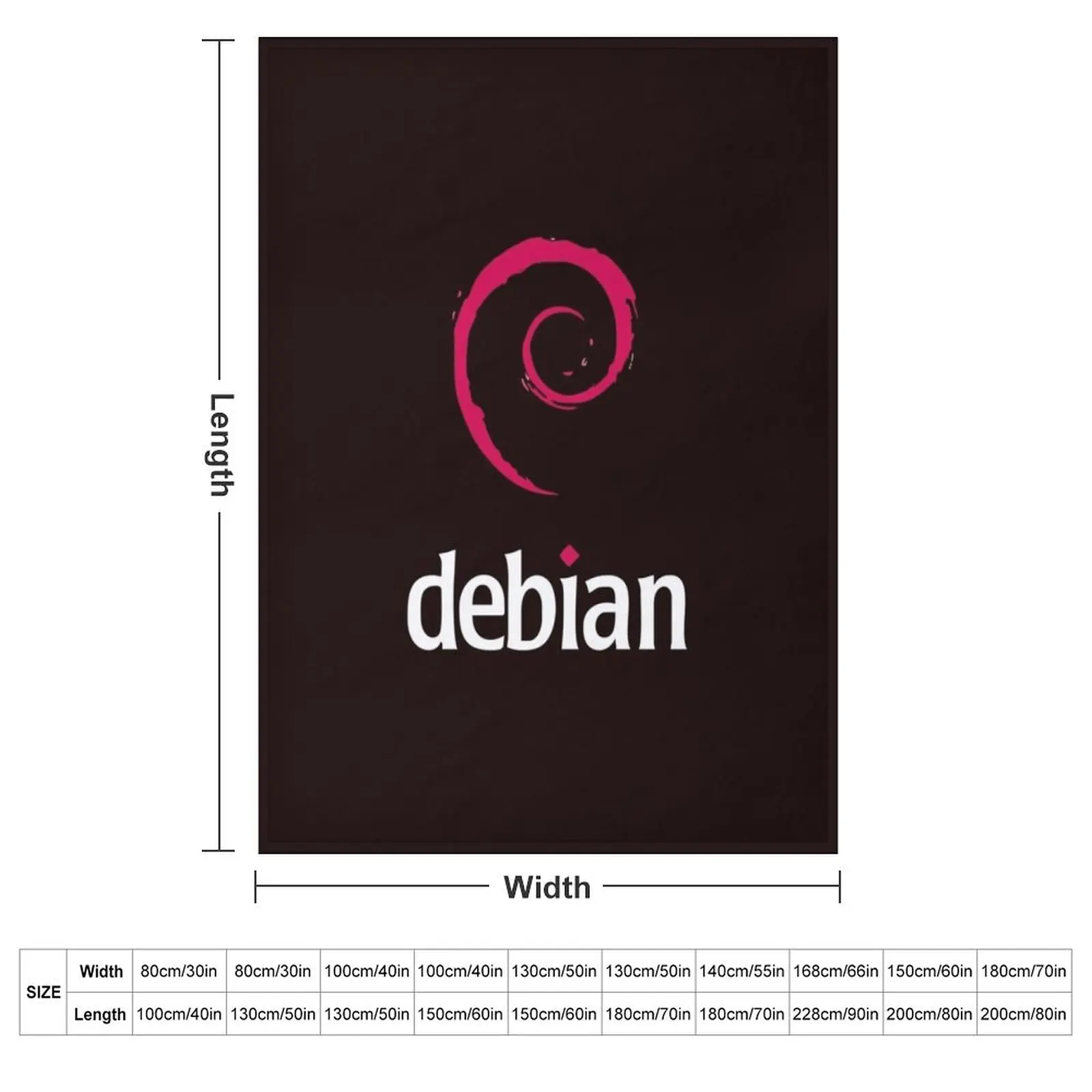 Debian Essential T-Shirt Throw Blanket Bed Fashionable Nap Blankets