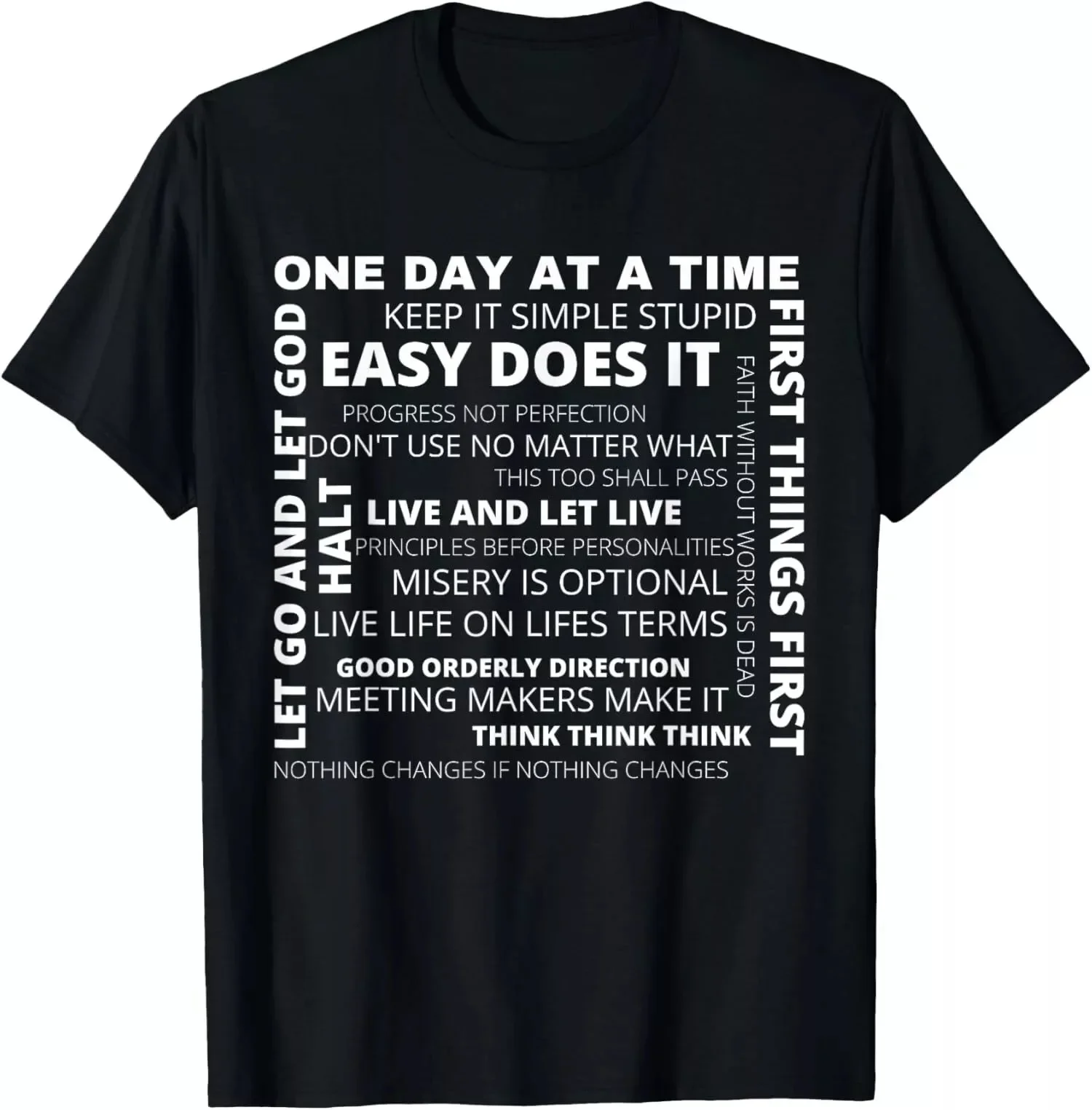 Recovery Sayings And Slogans One Day At A Time Best Gift Unisex T-Shirt