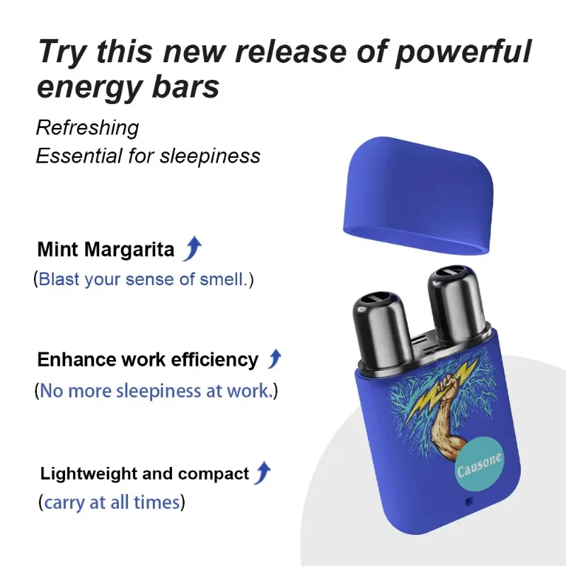 Bâton d'inhalateur nasal à double trou – rafraîchissement instantané et soulagement de la maladie du mouvement, inhalateur mentholique portable pour la concentration et le suralimentation énergétique