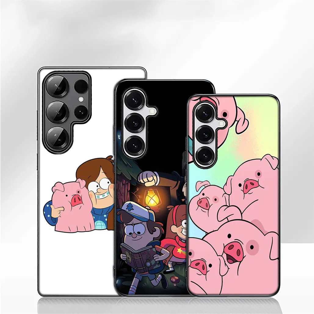 لسامسونج غالاكسي A55 A56 A25 A35 A54 S8 S9 S20 S21 FE S10 Plus A53 A13 A33 A51 حافظة خنزير G-Gravitys يقع Mabels Dippers Pines #5