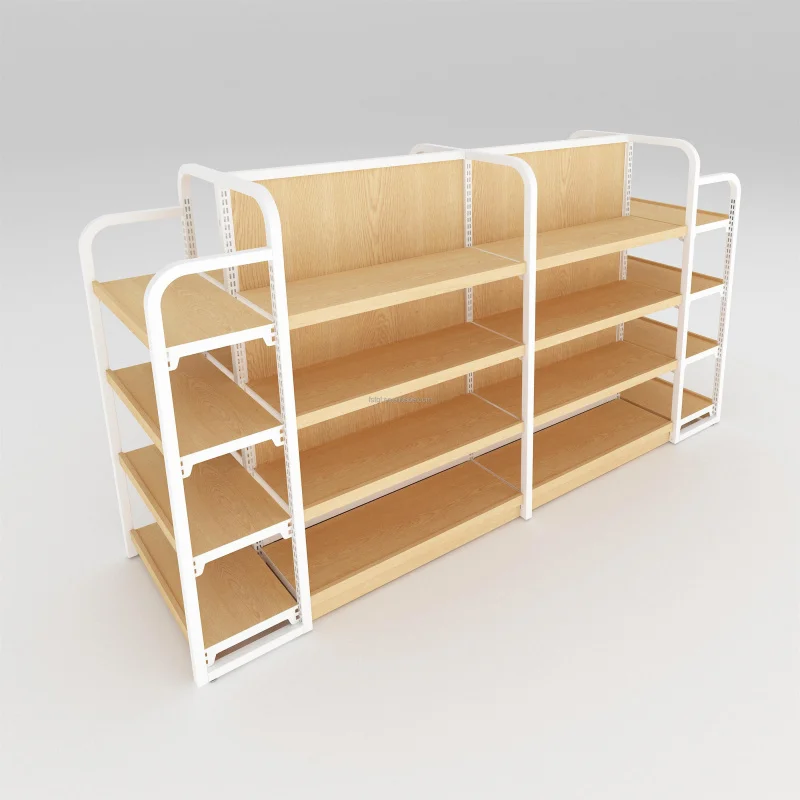 (customized)High-quality and low-priced wooden shelves used in supermarket display racks