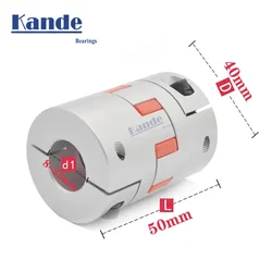 Spider couple 1PCS D40L50 Flexible plum clamp Motorcoupler shaft size CNC Jaw shaft coupling/8/10/12/14/16/18/20/22mm