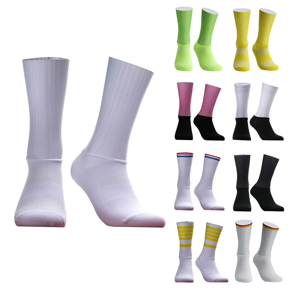 

Socks New Silicone Cycling Socks Men Women Road Outdoor Bicycle Bike Socks Compression Sport Socks