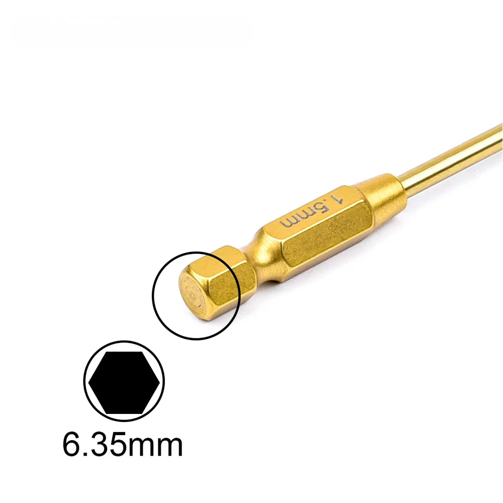 경질 합금강 금속 6.35mm 육각 렌치 스크루 드라이버 도구 RC 모델 자동차 용 전기 스크루 드라이버 1.5/2.0/2.5/3.0mm