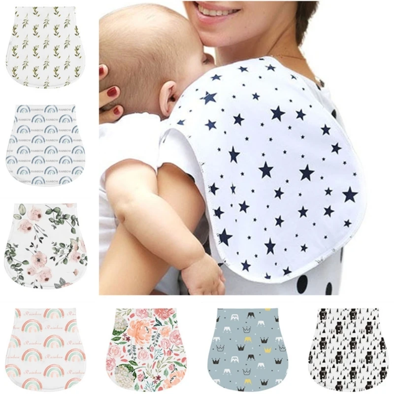 2-Layer Burp Cloth Newborn Bibs Absorbent Baby Feeding Teething Bibs Soft-Cotton Burp Cloths for Babies Baby Shower-Gift