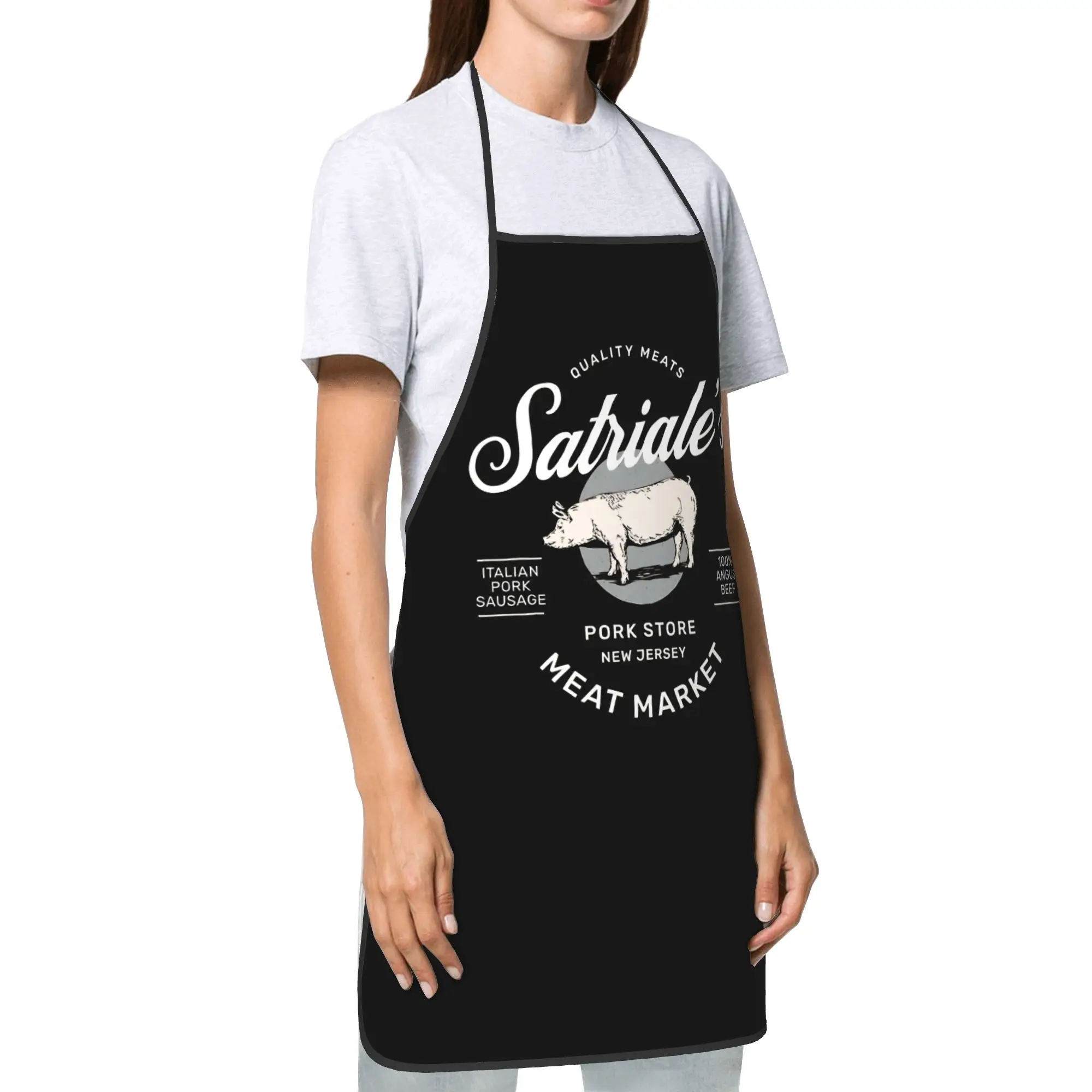 So-pranos Satriale's Pork Store Meat Market Bib Apron Waterproof New Jersey Cooking Pinafore Women Men Adult Breathable