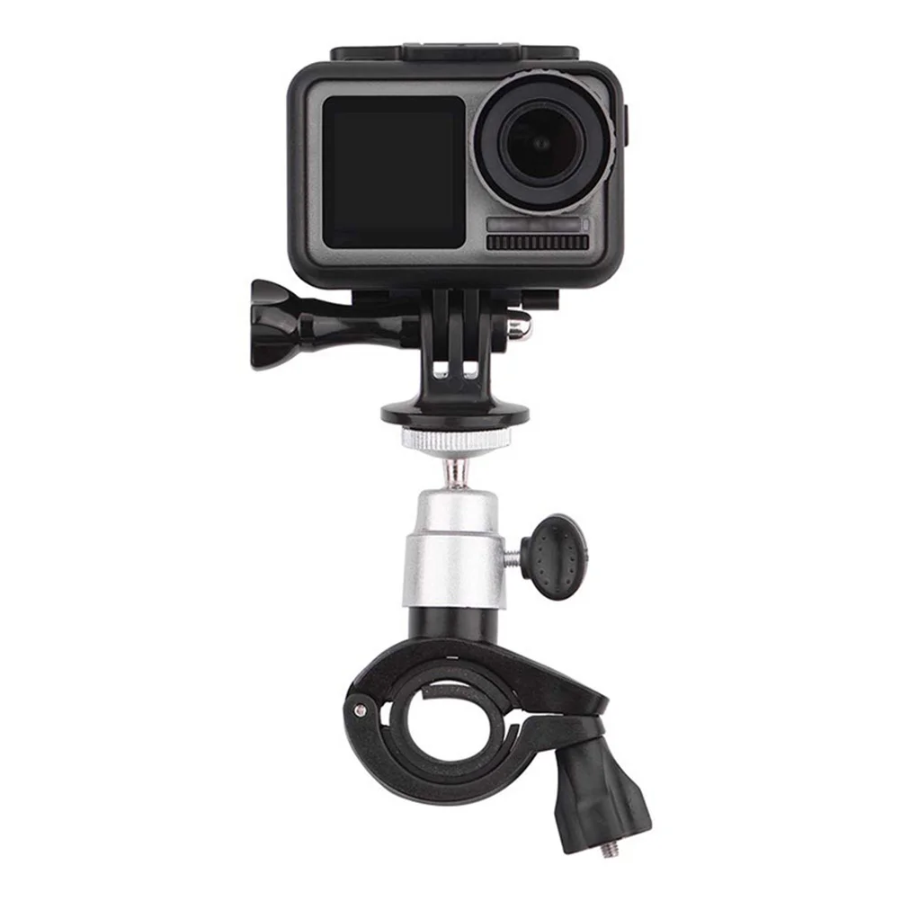 

Action Camera Handlebar Mount 30mm Handlebar Clamp Soft Cushion 360 Degree Rotation Sports Camera Holder Bike Accessories