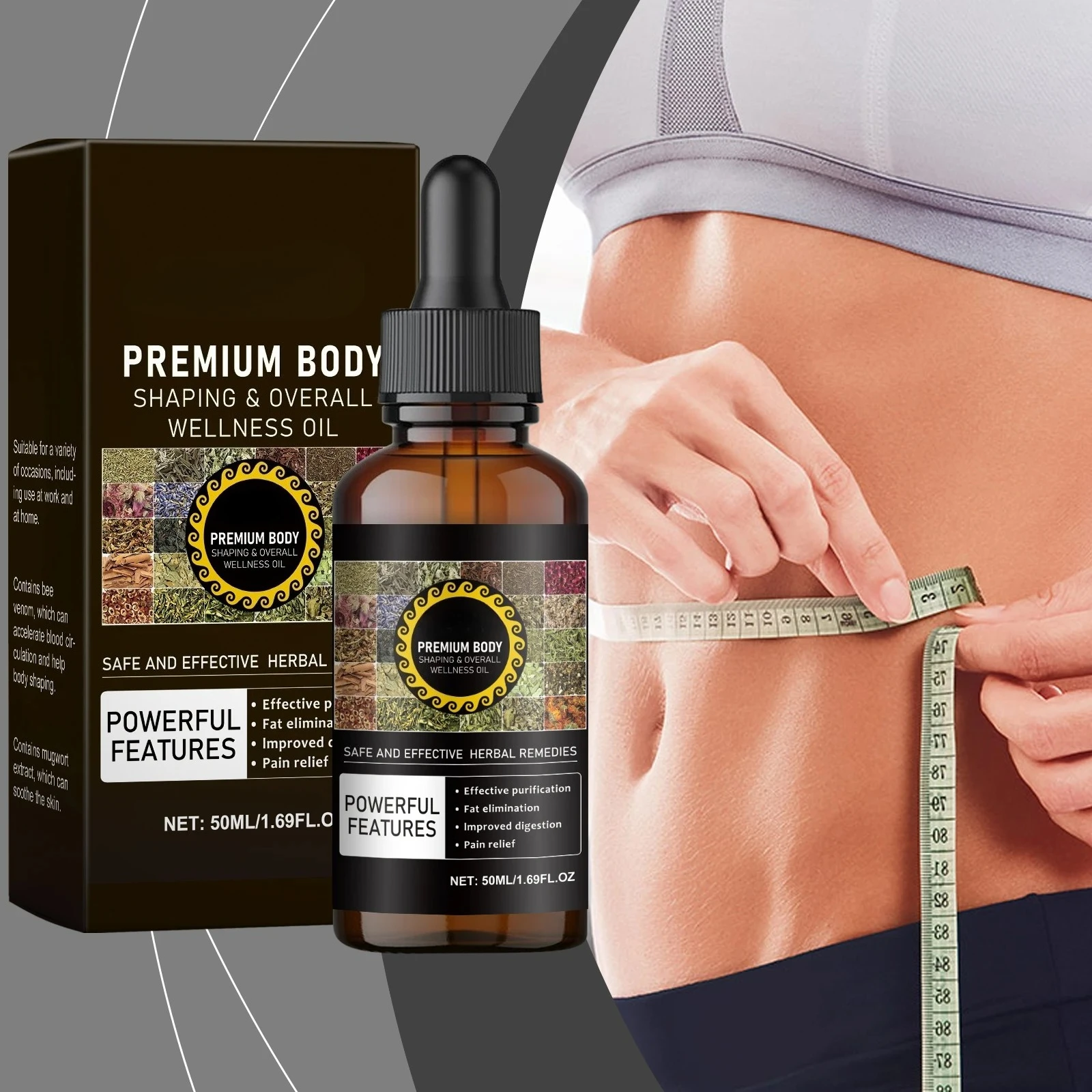 

Herbal firming body essential oil burns fat, massages nourishes and shapes the body oil
