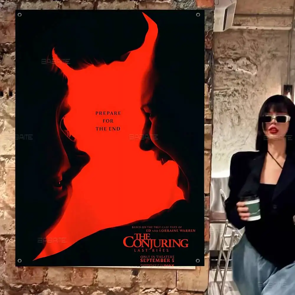 فيلم الرعب The C-Conjuring أعلام كبيرة الحجم أنماط الطباعة مثيرة للاهتمام زينة حفلة عيد ميلاد راية