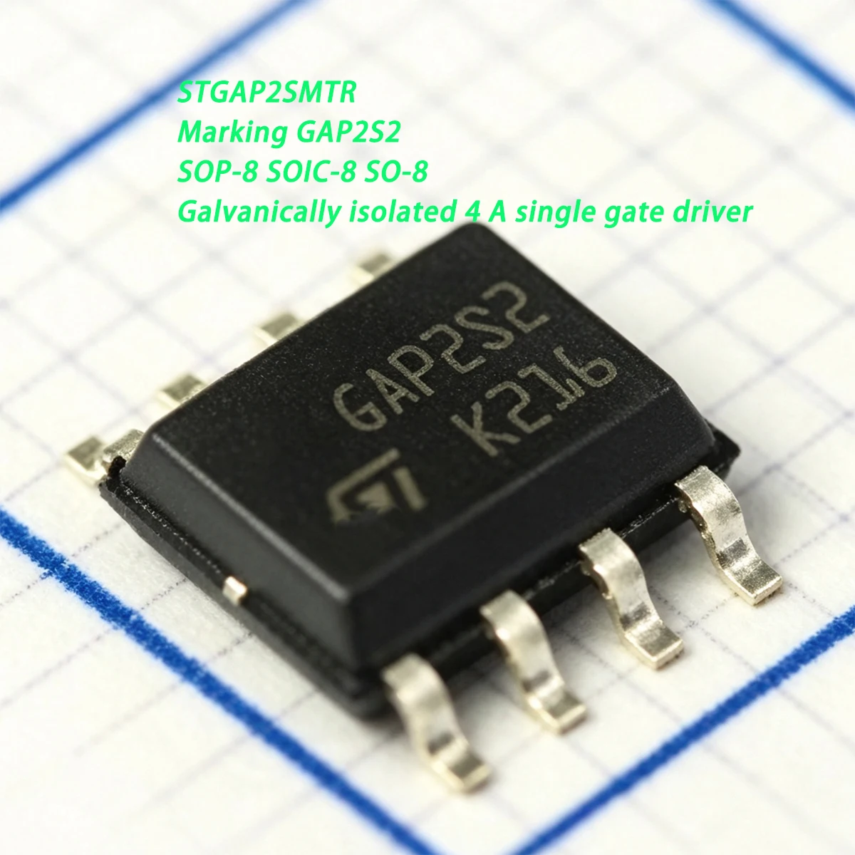 2-5PCS STGAP2SMTR Marking GAP2S2 SOP-8 SOIC-8 SO-8 NEW Original chip IC Galvanically isolated 4 A single gate driver STGAP2SM