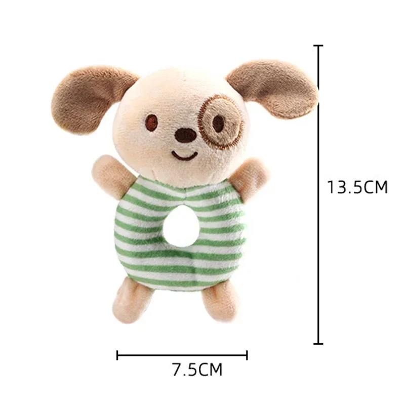 Newborn Baby Rattle Toys Cartoon Soft Animals Plush Toy Infant Hand Ring Bed Toys Baby 0-24 Months Toddler Early Educational Toy