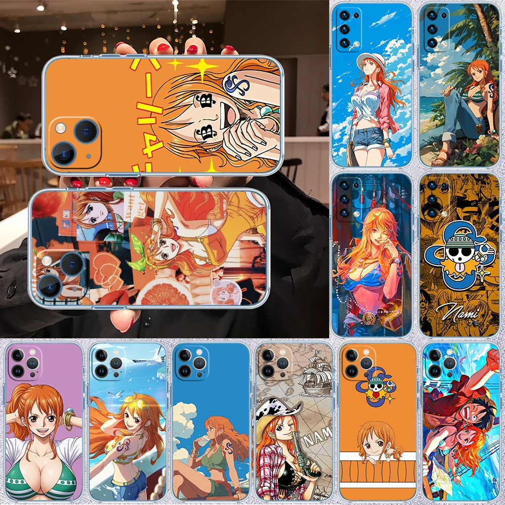 Funda de teléfono UN24 One Piece Nami para Motorola Moto E13 E15 E20 E22 E22I E22S E30 E32 E40 E7 E7I G Plus Power Play Stylus G22 G14