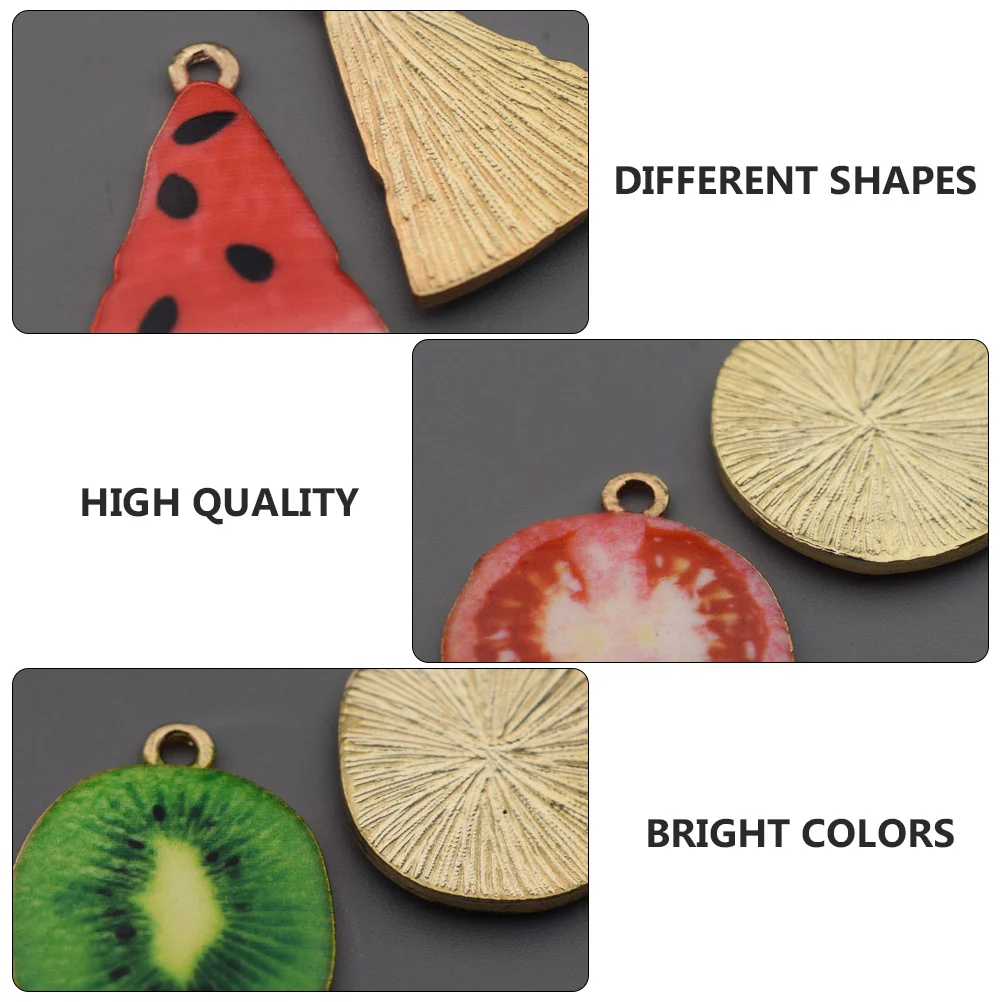 

12pcs Alloy Charms Bright Color DIY Pendant Earring Necklace Making Jewelry Craft Christmas Gifts H made Accessories Project