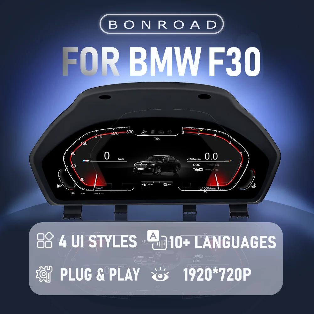 

BONROAD 1920*720P ЖК-дисплей, цифровая панель приборной панели, кластер для BMW 3 4 серии F30 F31 GT-F34 F32 F33 F36 Virtuele Cockpit Voor