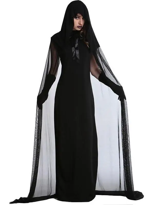 

loween Devil Witch orm eup Ball Bride Sle Fem Costume Stage Performance Traditional Ethnic Women's Wear