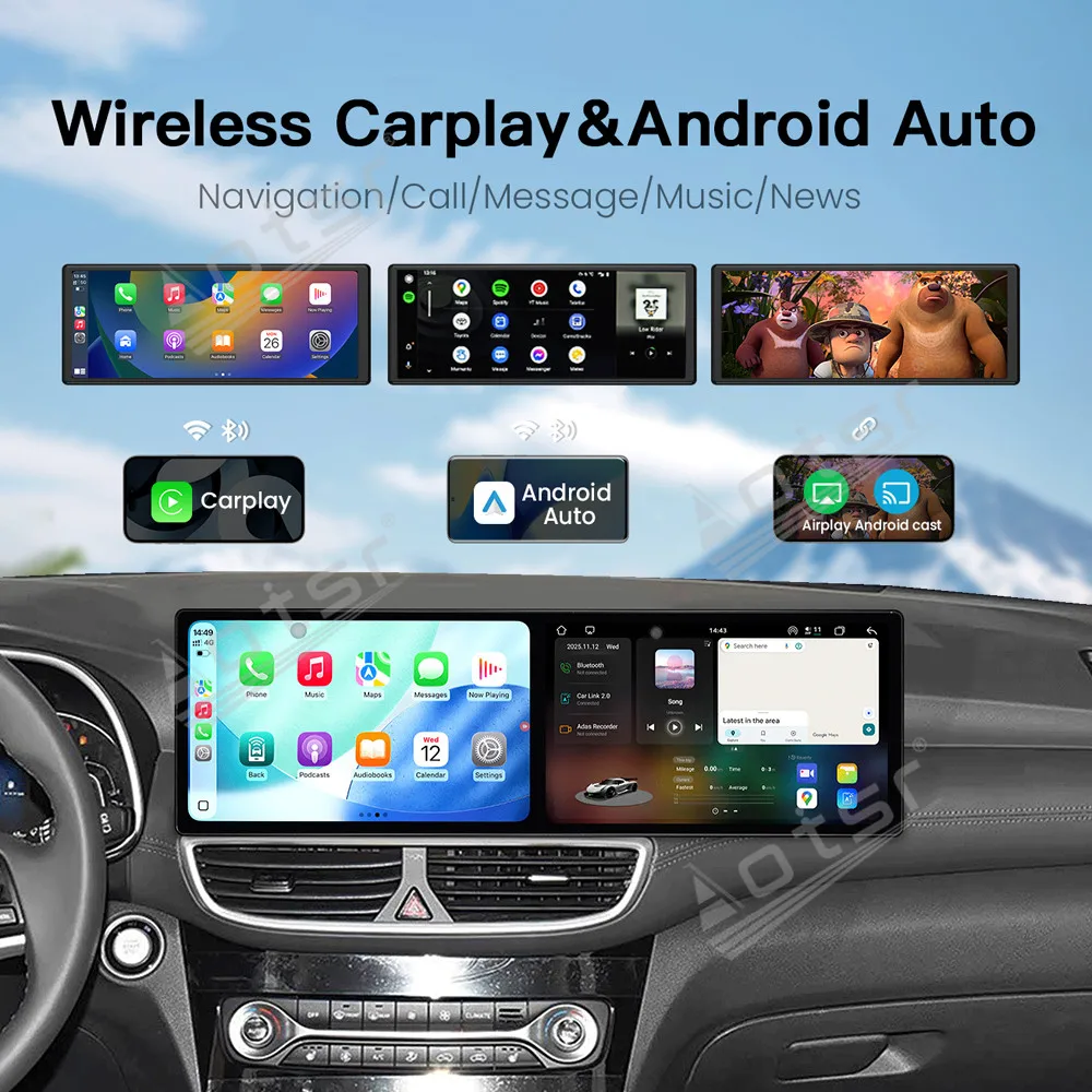 

10.1'' HD Dual Screen Car Radio For Hyundai Tucson 2016-2019 Car Multimedia Video Player GPS Navigation Carplay Unit Android 15