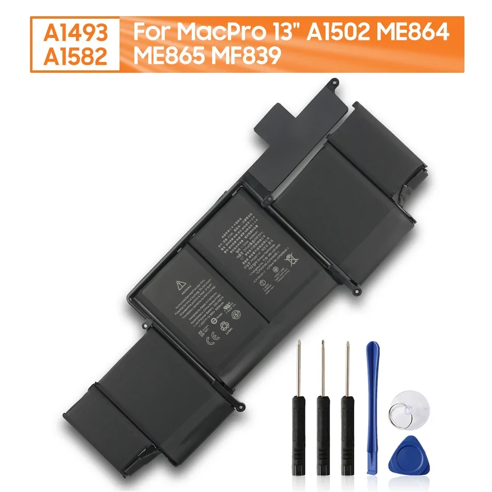 

Сменный аккумулятор A1493 A1582 для MacPro 13 дюймов MacBook Pro A1502 ME864 ME865 MF839 перезаряжаемый