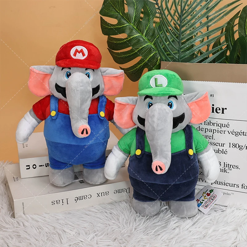 Cartoon Plush Toys Elephant Mario Luigi Bowser Balloon Mario Luigi Trottin\' Piranha Plants Hoppo Snail Fire Spike Doll Toy