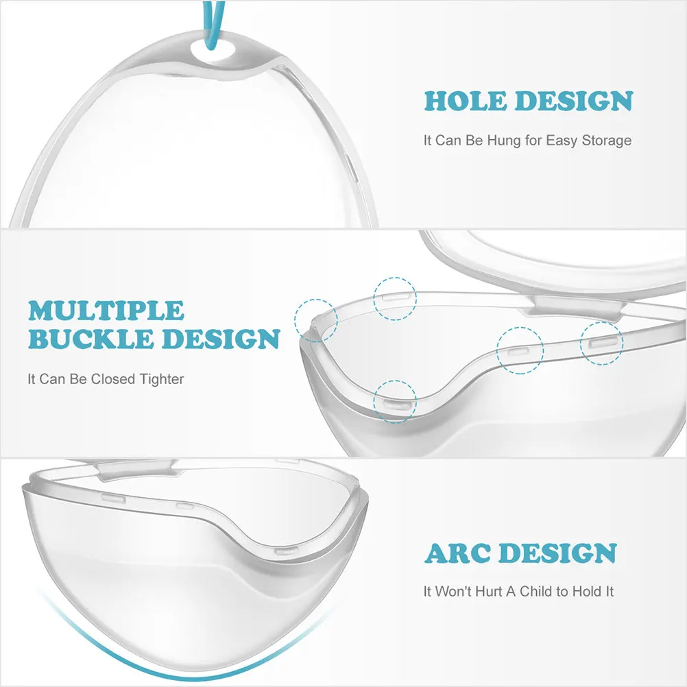 

4Pcs Portable Transparent Pacifier Clip Boxes Safe Storage Containers for Baby Infant Toddler Pacifier Case Storage Accessories