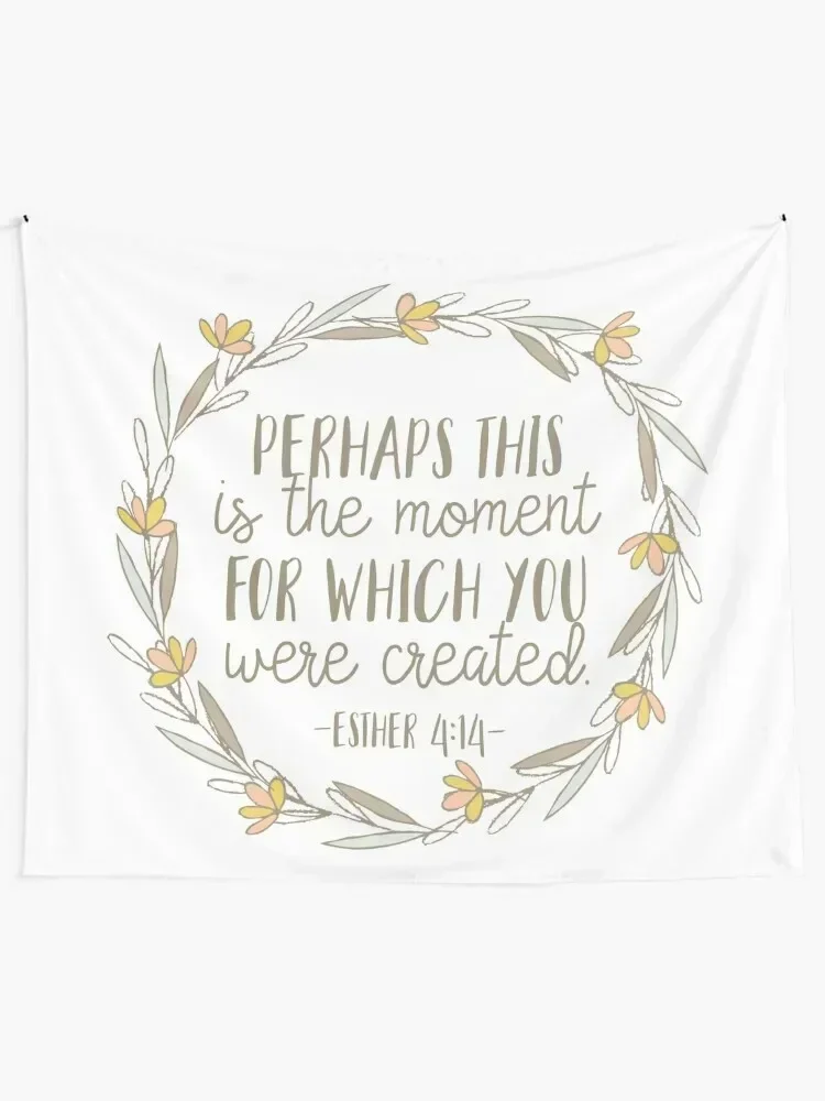 Bible Verse - Esther 4:14 Tapestry Room Aesthetic Bedroom Deco Tapestry