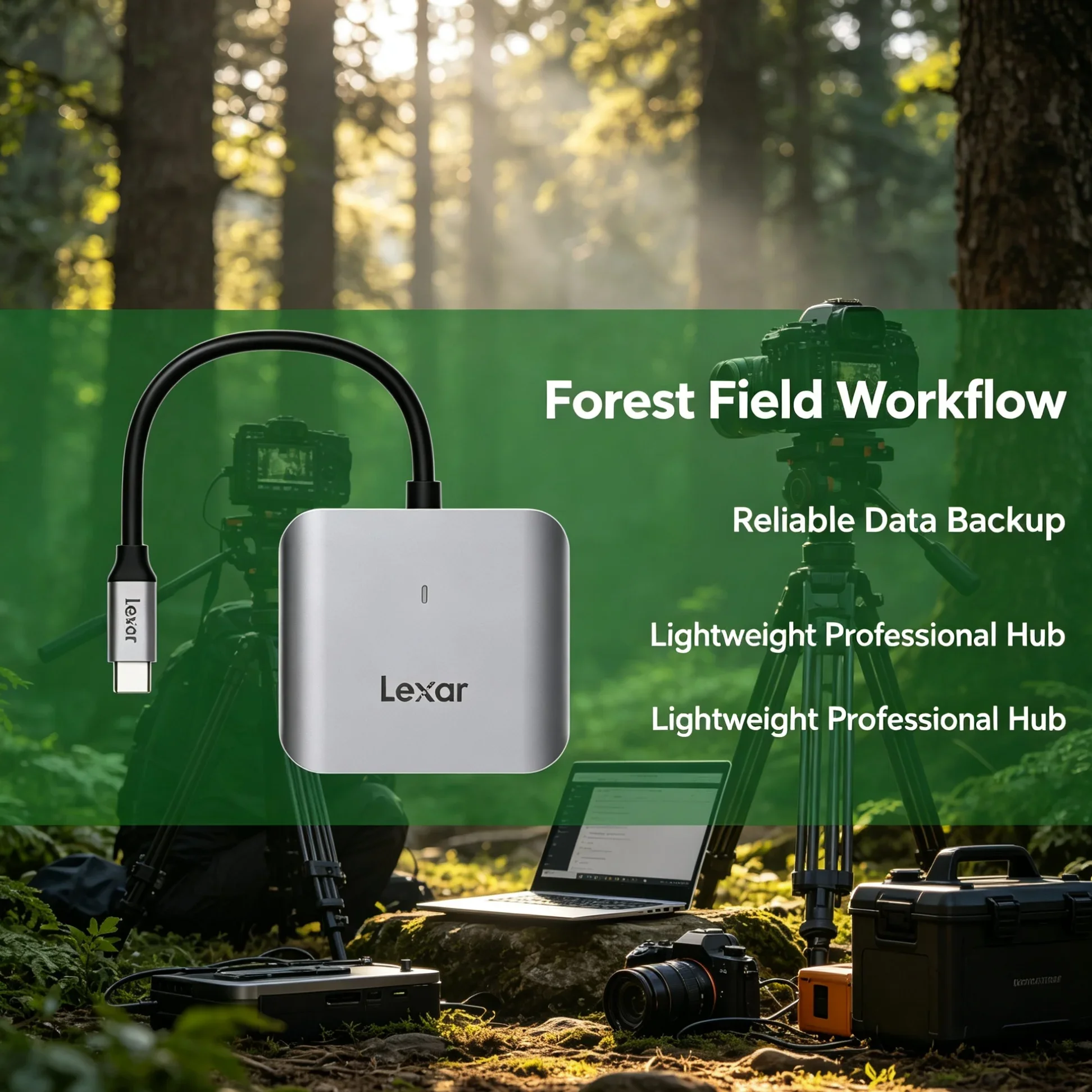 Lexar Card Reader CFE Type B USB 3.2 Gen 2 10Gbps Type C Rapid Offload for 8K RAW Video Photographers Laptop PC Mac Computer
