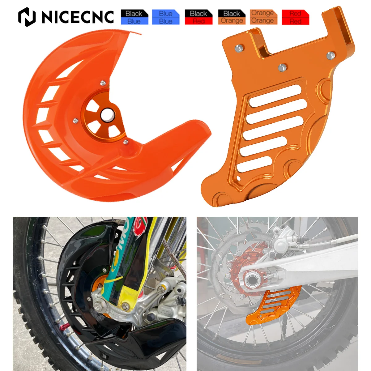 

2022 For KTM EXC 300 TPi Six Days Front Rear Brake Disc Cover Guard Kit XCF-W 500 EXC-F 450 SX-F 350 XC-W 300 SX 125 2016-2023