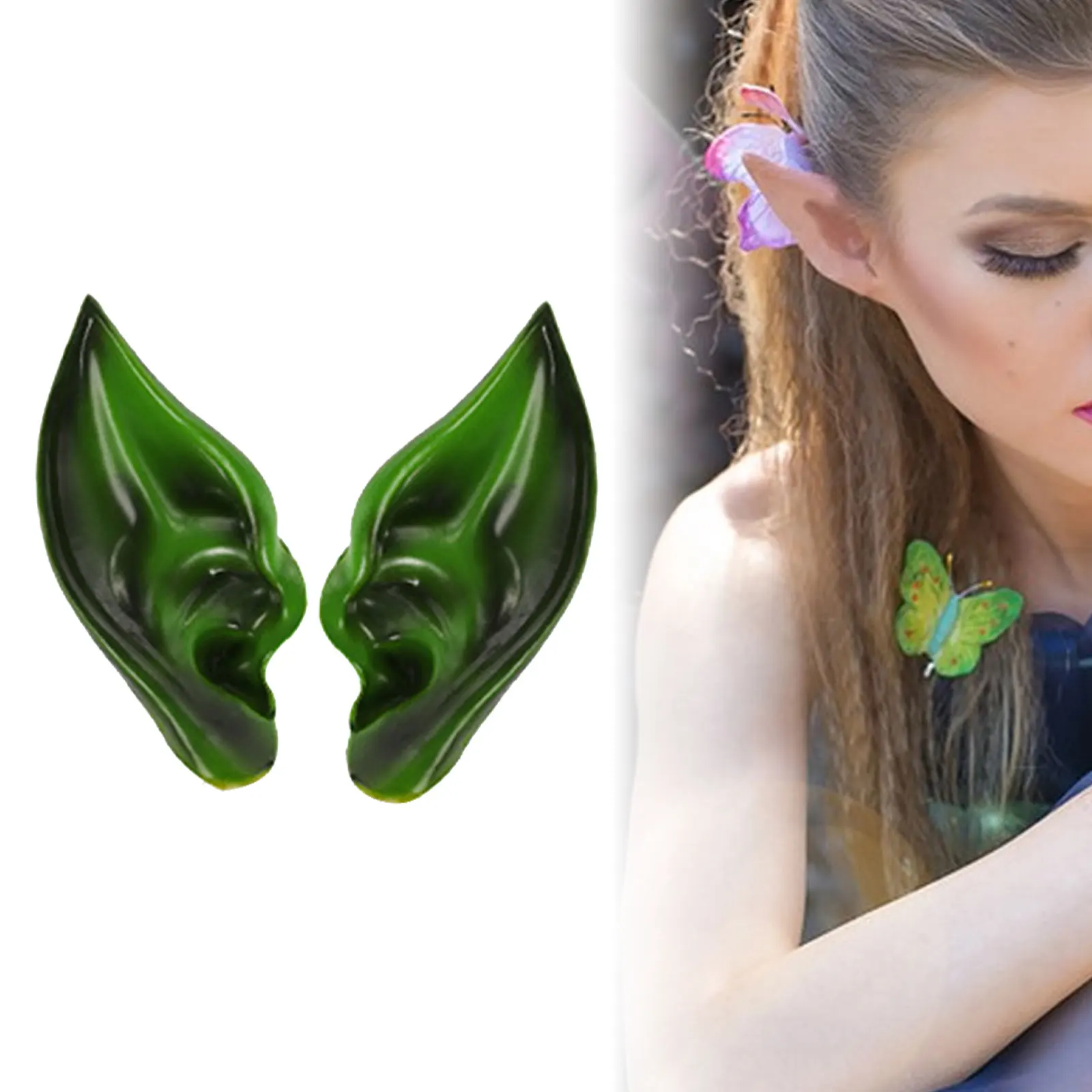Orejas falsas de elfo para retransmisión en vivo, accesorios de fiesta de mascarada de carnaval, accesorios de Cosplay, orejas de elfo, orejas de vampiro, orejas de hadas