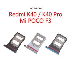 Bilashmart Xiaomi Redmi K40 Pro / Mi POCO F3 Pocophone BackShell SIM Card Slot Tray Holder Sim Card Reader Socket