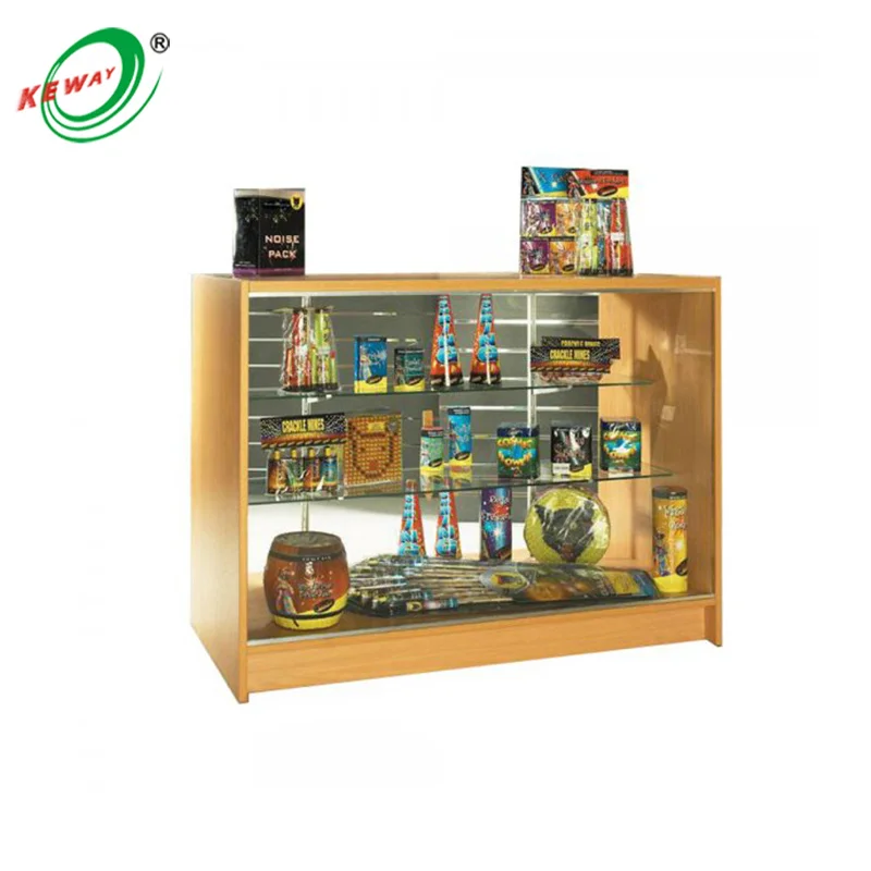 

custom.Factory Sale Led Light retail store cabinet with Mdf board for smoke shop checkout glass showcase